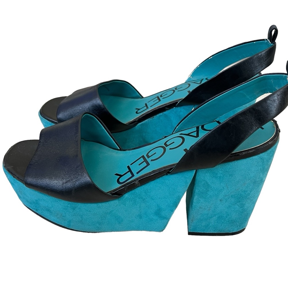 KELSI DAGGER TANI PLATFORM HEELS WOMENS SIZE 10M MISSING ANKLE STRAP